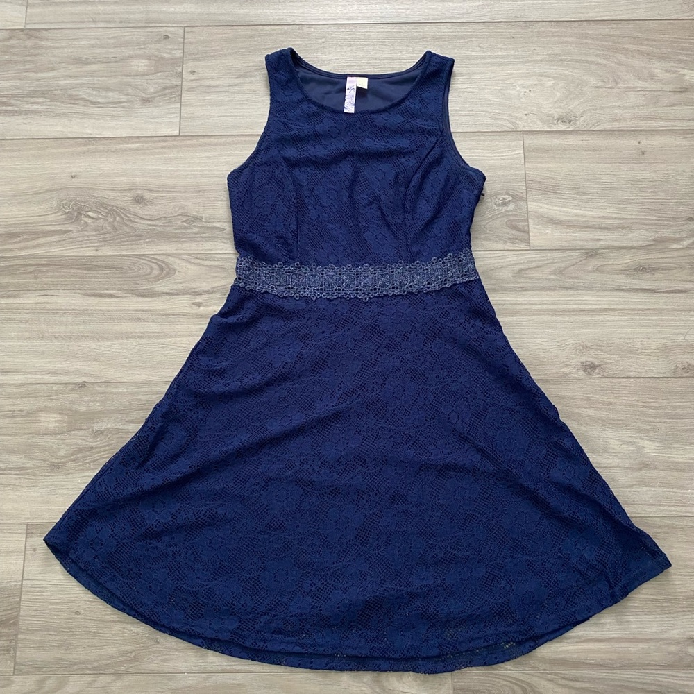 Alya Lace Navy Blue Dress